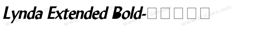 Lynda Extended Bold字体转换